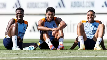 La foto que ilusiona al madridismo con Vinícius, Jude y Kylian. | Foto: Real Madrid