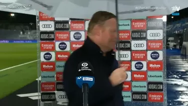 Ronald Koeman se marchó de entrevista. | Video: Movistar+