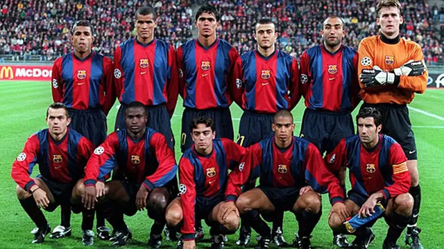 As&amp;iacute; luc&amp;iacute;a la camiseta del FC Barcelona en la temporada 98-99. | Foto: Diario Marca
