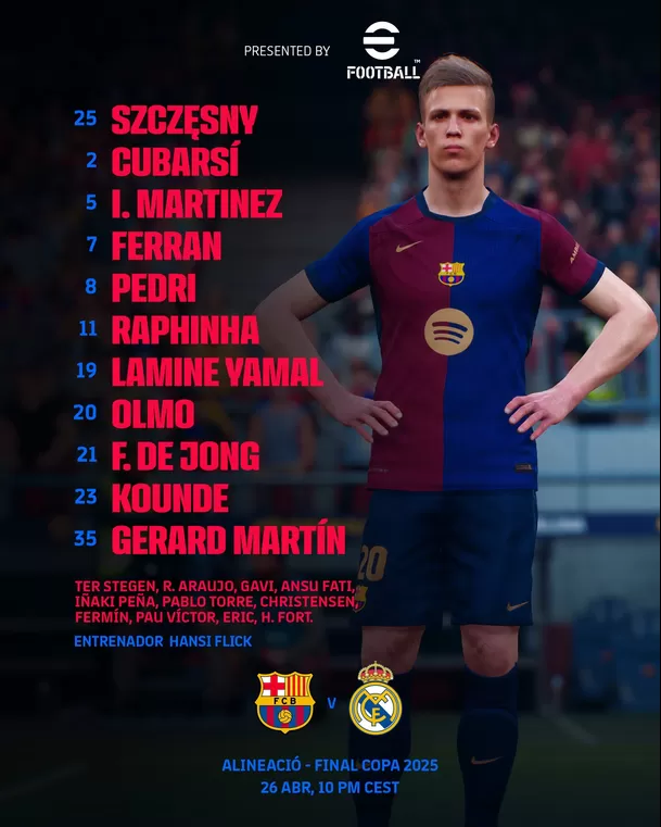 Alineación de Barcelona / Foto: Barcelona