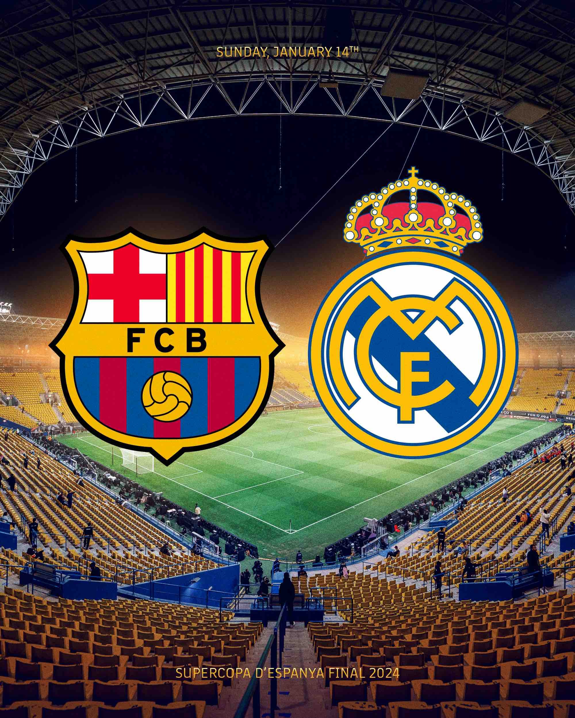 Real Madrid vs. Barcelona jugarán por la Supercopa de España. | Fuente: @FCBarcelona_es