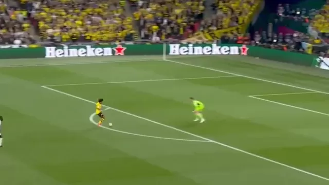 Karim Adeyemi no pudo anotar el 1-0 de Borussia Dortmund ante Real Madrid / Foto: Captura / Video: ESPN