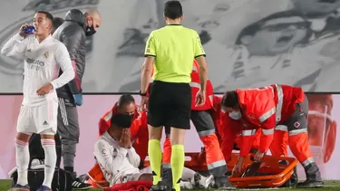 Rodrygo dejó el partido a los 38 minutos | Foto: AFP.