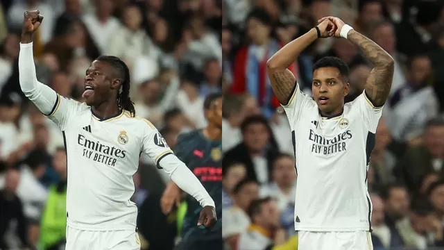 Real Madrid vs. Manchester City: Goles de Camavinga y Rodrygo para el 2-1