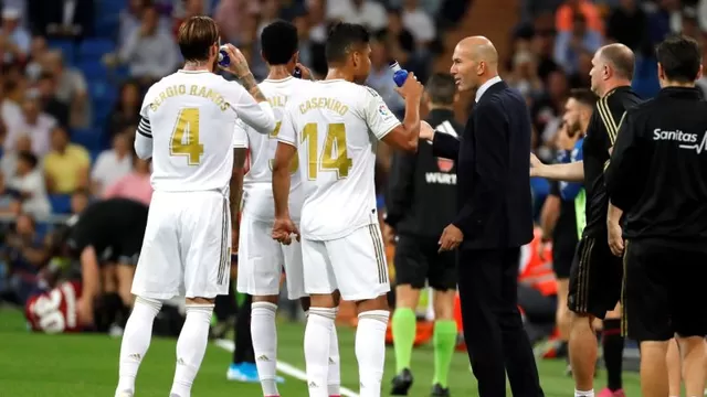Zidane felicitó la actitud de sus jugadores en el duelo ante Osasuna. | Foto: AFP