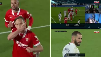 Real Madrid vs. Sevilla: Rakitic puso el 1-2 de penal tras cobro del VAR