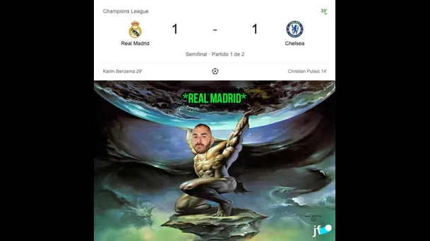 Los memes que dejó el empate 1-1 entre Real Madrid y Chelsea por Champions.