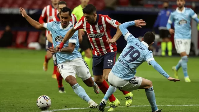 Celta con Renato Tapia rescató un agónico empate 2-2 ante el líder Atlético