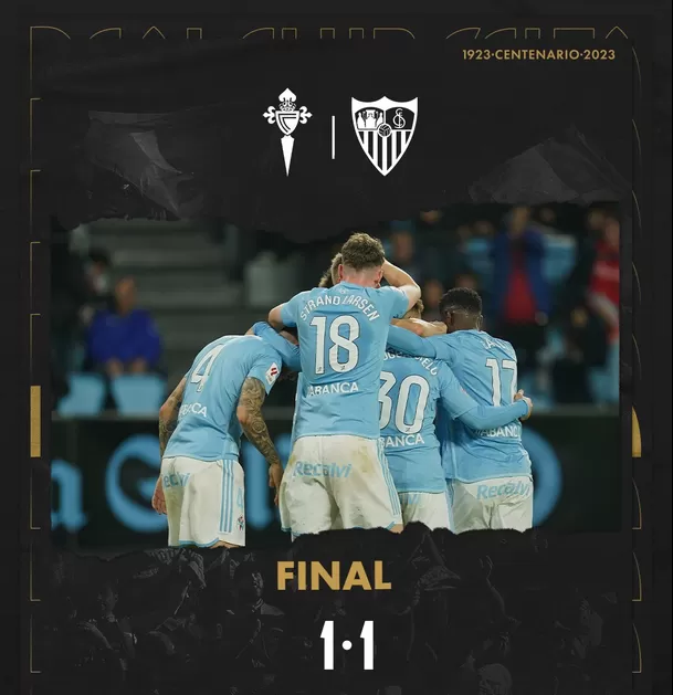 Celta 1-1 Sevilla. | Imagen: @RCCelta