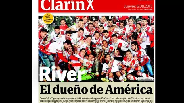 River Plate: prensa argentina celebró la conquista de la Libertadores-foto-2