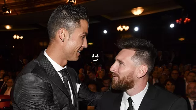 Cristiano y Messi en una de las galas del Bal&amp;oacute;n de Oro. | Foto: AFP