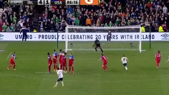 Robbie Brady y un brillante gol de tiro libre para Irlanda ante EE.UU.