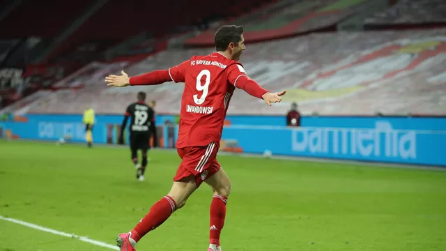 Con doblete de Lewandoski, Bayern Munich derrotó 2-1 al Leverkusen y lidera la Bundesliga