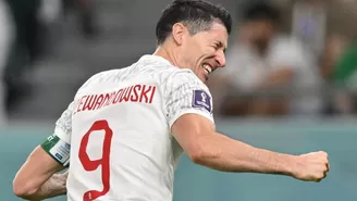 Robert Lewandowski lloró tras marcar su primer gol en una Copa del Mundo