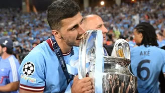 Rodri le dio el título al Manchester City. | Foto: AFP/Video: Bein
