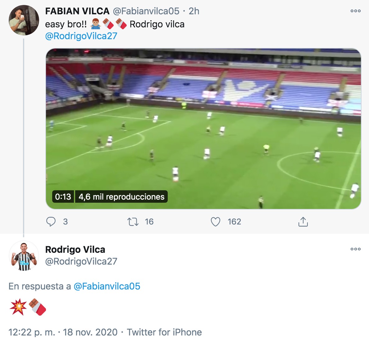 Rodrigo Vilca reaccionó al video de su jugadón.