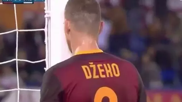 Roma: Edin Dzeko falló gol increíble en la puerta del arco sin portero