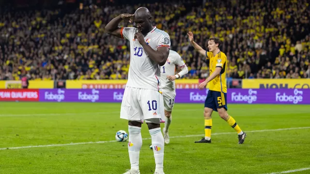 Con 'Hat-Trick' de Lukaku, Bélgica derrotó 3-0 a Suecia por las Eliminatorias a la Euro 2024