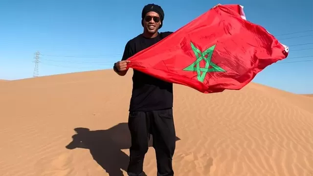 Ronaldinho está en Marruecos. | Foto: Twitter Ronaldinho
