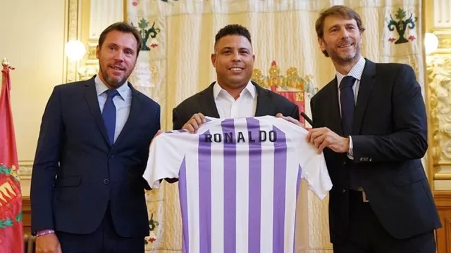 Ronaldo fue presentado como máximo accionista del Real Valladolid de España
