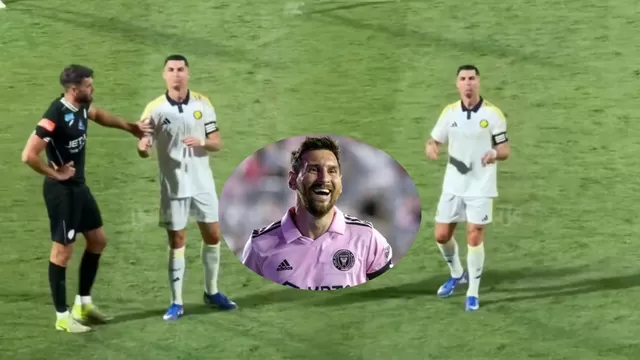 Cristiano Ronaldo respondió a los hinchas que le gritaron "Messi" con unos polémicos gestos / Fuente: TyC Sports