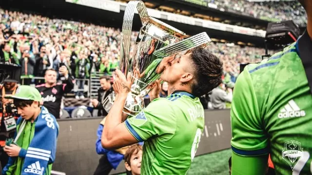 Ruidíaz fue reconocido por todo lo que entregó en el 2019 con camiseta del Seattle. | Foto: Seattle Sounders