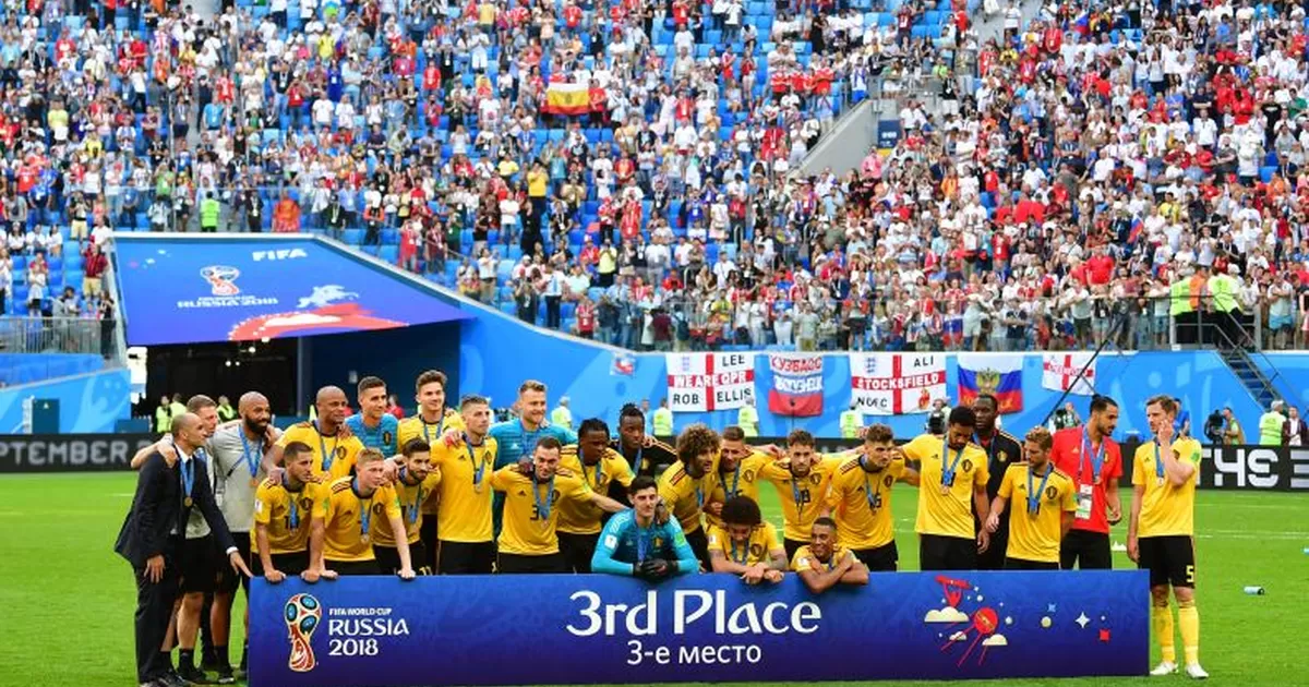 brumoso Inevitable Posicionamiento en buscadores Rusia 2018: así celebró Bélgica tras recibir la medalla por su tercer lugar  | America deportes