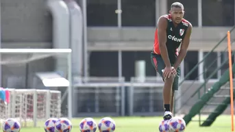 Salomón Rondón firmó contrato con River Plate y de inmediato se sumó a las prácticas