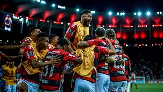 Pedro con un doblete le dio la victoria al &#39;Mengao&#39; en la Copa Libertadores. | Foto: Flamengo.