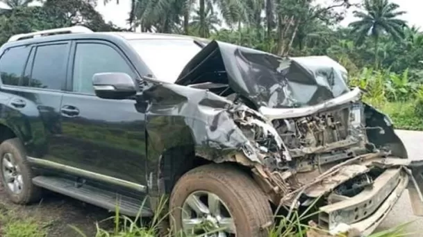 Así quedó la camioneta de Samuel Eto&#39;o | Foto: Martin Camus.