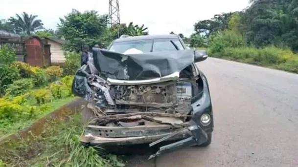 Así quedó la camioneta de Samuel Eto&#39;o | Foto: Martin Camus.