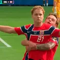 Schjelderup anotó GOLAZO tras colgar a Pickford y puso el 1-0 de Noruega sobre Inglaterra