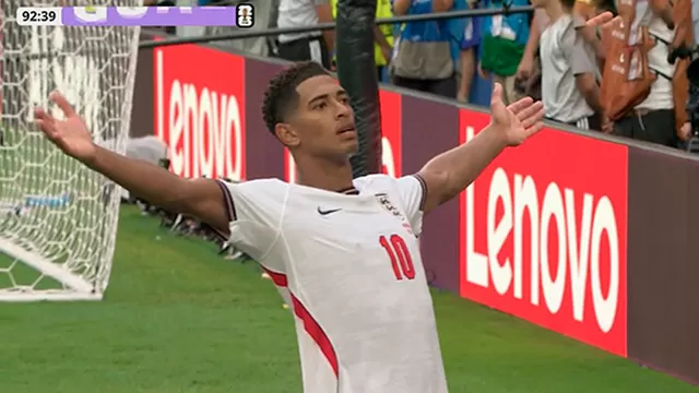 Gol de Jude Bellingham para el 2-1 de Inglaterra sobre Noruega / Foto: DSports
