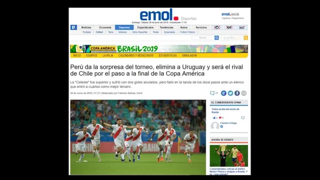 Así informó la prensa chilena sobre el pase de Perú, próximo rival de &#39;La Roja&#39;-foto-1
