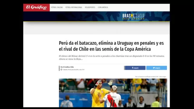 Así informó la prensa chilena sobre el pase de Perú, próximo rival de &#39;La Roja&#39;-foto-2