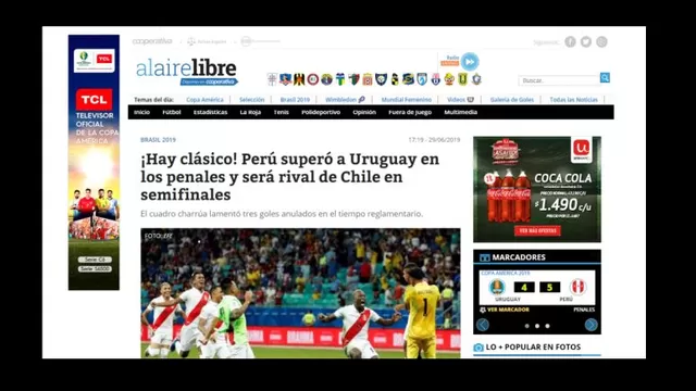 Así informó la prensa chilena sobre el pase de Perú, próximo rival de &#39;La Roja&#39;-foto-5
