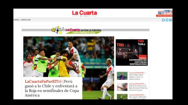Así informó la prensa chilena sobre el pase de Perú, próximo rival de &#39;La Roja&#39;-foto-6