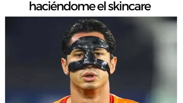 Divertidos memes dejó Lapadula y su máscara protectora.