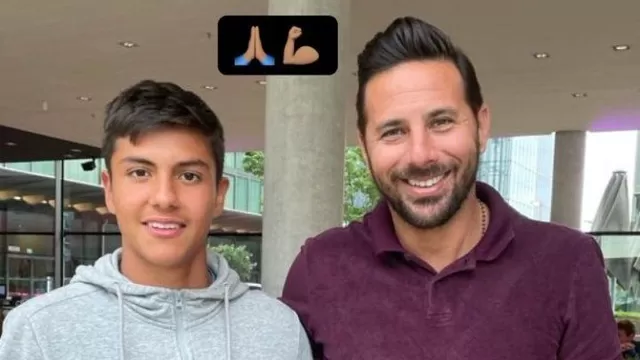 El futbolista de padre peruano y madre sueca se cruzó este martes con Pizarro. | Foto: Instagram