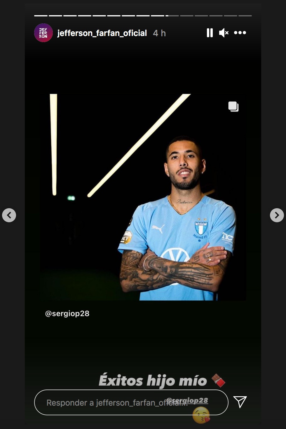 Sergio Peña fue presentado como nuevo jugador del Malmö de Suecia.