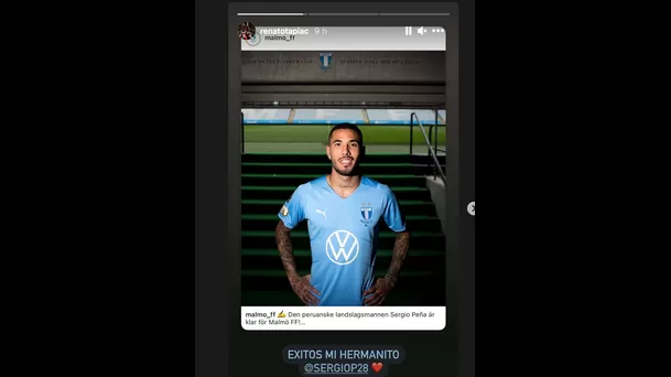 Sergio Peña fue presentado como nuevo jugador del Malmö de Suecia.