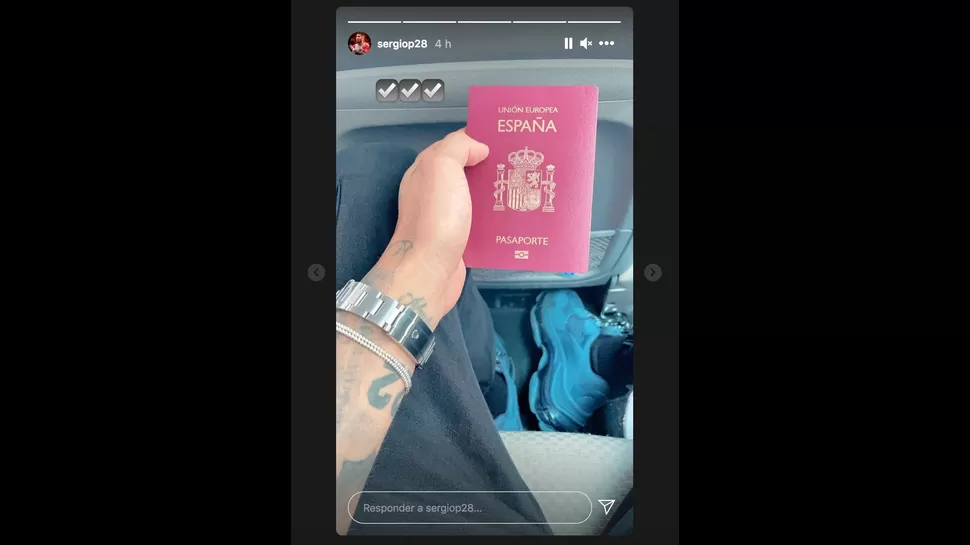 Sergio Peña ya tiene su pasaporte comunitario.