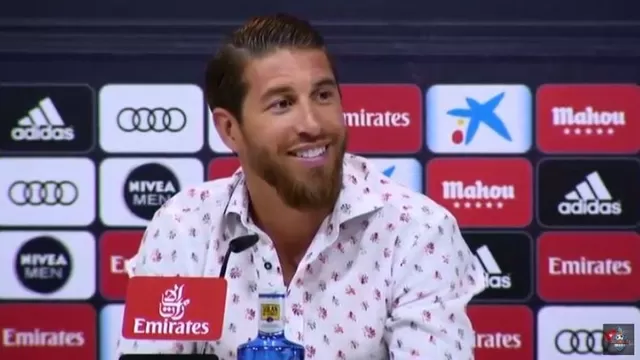 Sergio Ramos confirmó en conferencia de prensa su permanencia en el Real Madrid. | Foto: Real Madrid