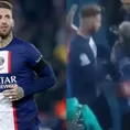 Sergio Ramos empujó con violencia a un fotógrafo tras la derrota del PSG ante Bayern