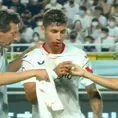 Sevilla vs. Tottenham: Montiel terminó sangrando tras durísimo golpe de Son