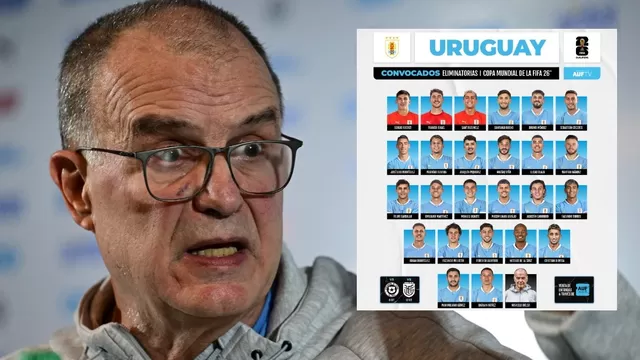 Los convocados de Uruguay. | Foto: AFP