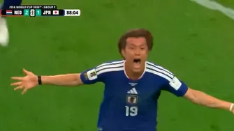 Daichi Kamada anotó el 2-2 entre Japón y Países Bajos / Foto: Captura América TV GO
