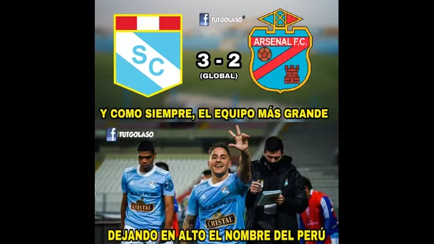 Los memes de la clasificación de Sporting Cristal a cuartos de Copa Sudamericana 2021.