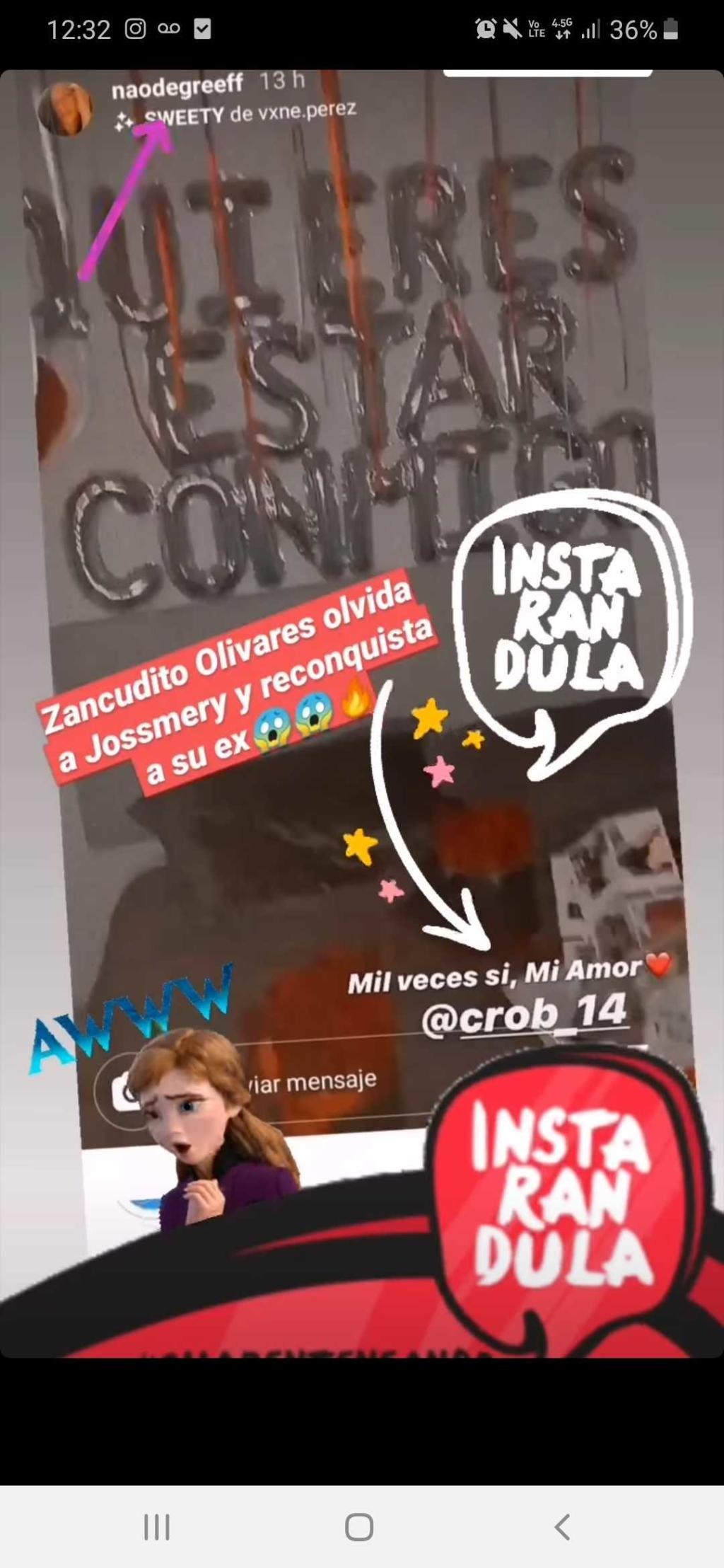 Aquí la respuesta de Naomi Degreeff | Foto: Instarandula.