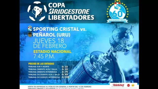 Sporting Cristal: los precios de las entradas para partido contra Peñarol